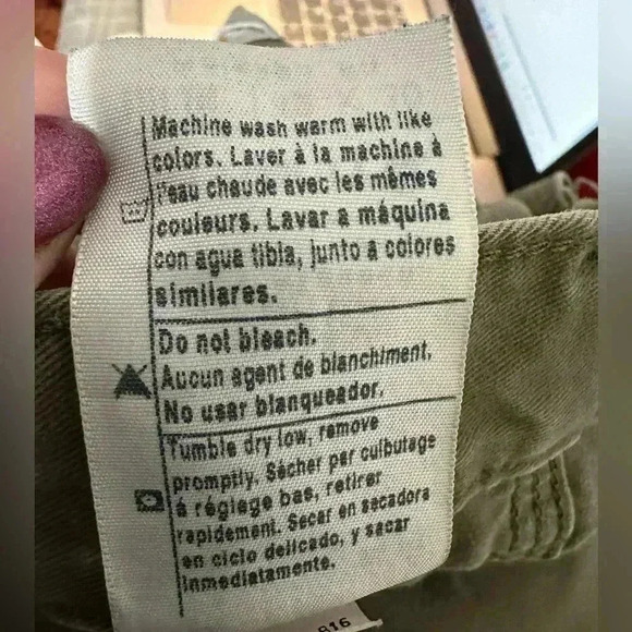 Carhartt Mens  Pants Size 42x30 Carpenter Green Cargo Pockets - Picture 4 of 5